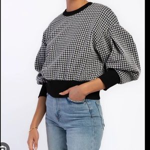 Velvet Heart Roma Houndstooth Pullover